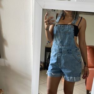 Gap denim overall shorts size S